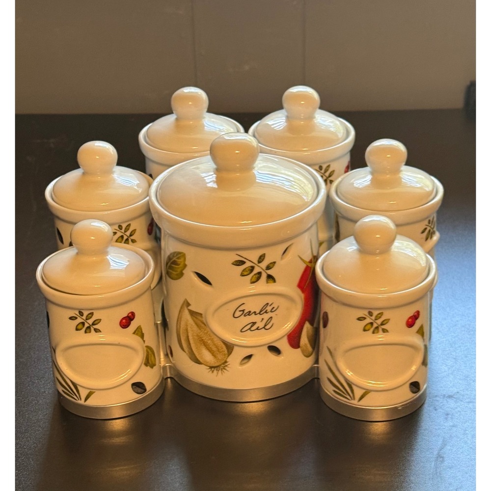 Joie Urban Essence Ceramic Garlic Keeper and Spice Jars